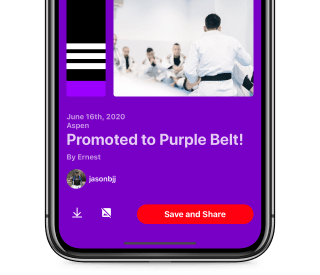 Share your latest belt promotion and more.